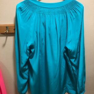 Lilly Pulitzer turquoise silk blouse